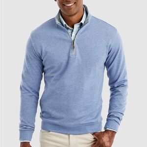 Johnnie-O Sully 1/4 Quarter Zip Laguna Blue size Medium Golf Athleisure